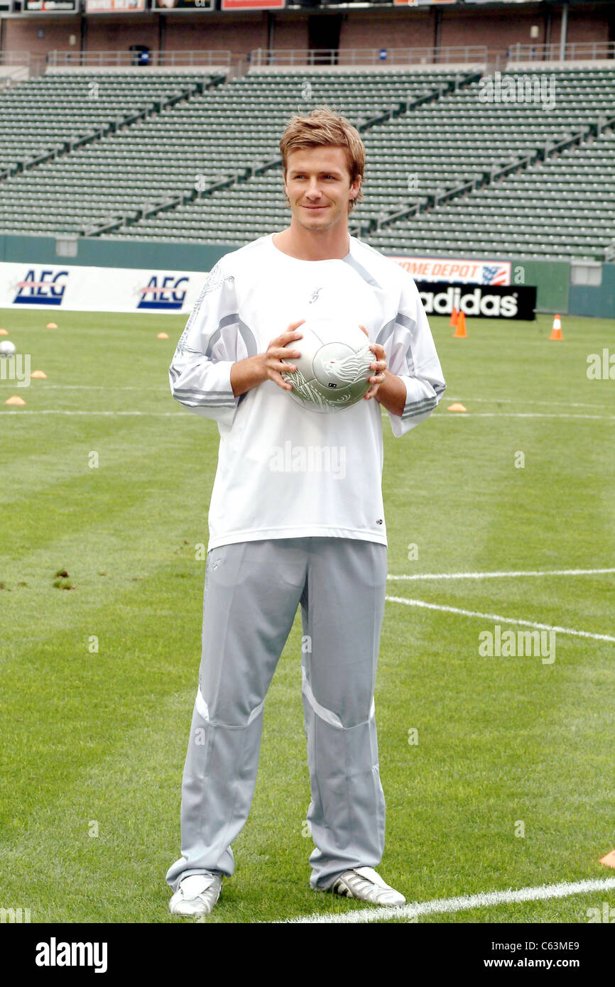 David Beckham at the press conference for David Beckham Launches Home Depot Soccer Academy, The Home Depot Center Stadium Club, Stock Photo