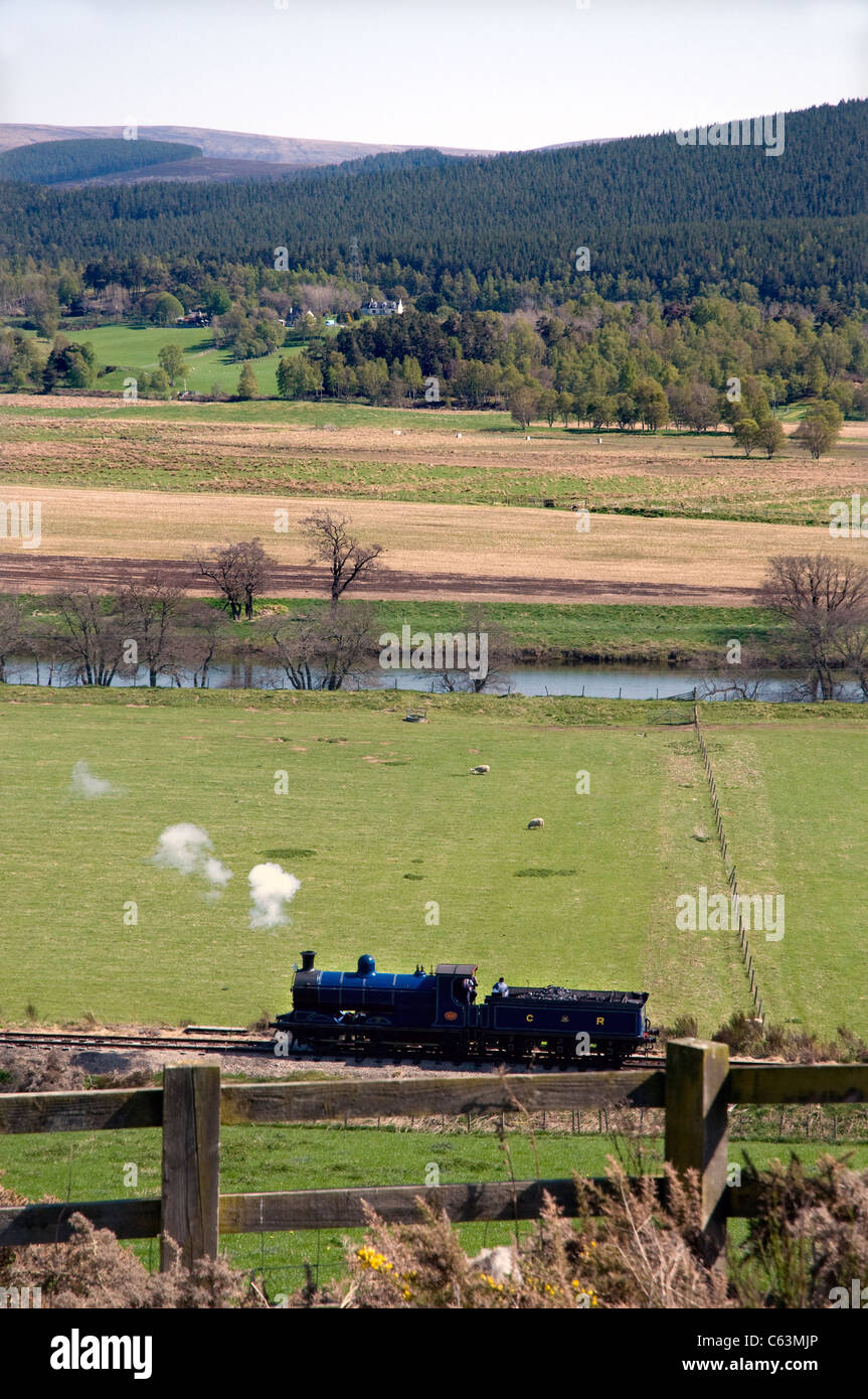 caledonian railways class 812,mcintosh steam locomotive 828, 0-6-0,strathspey steam railway,highlands,scotland Stock Photo