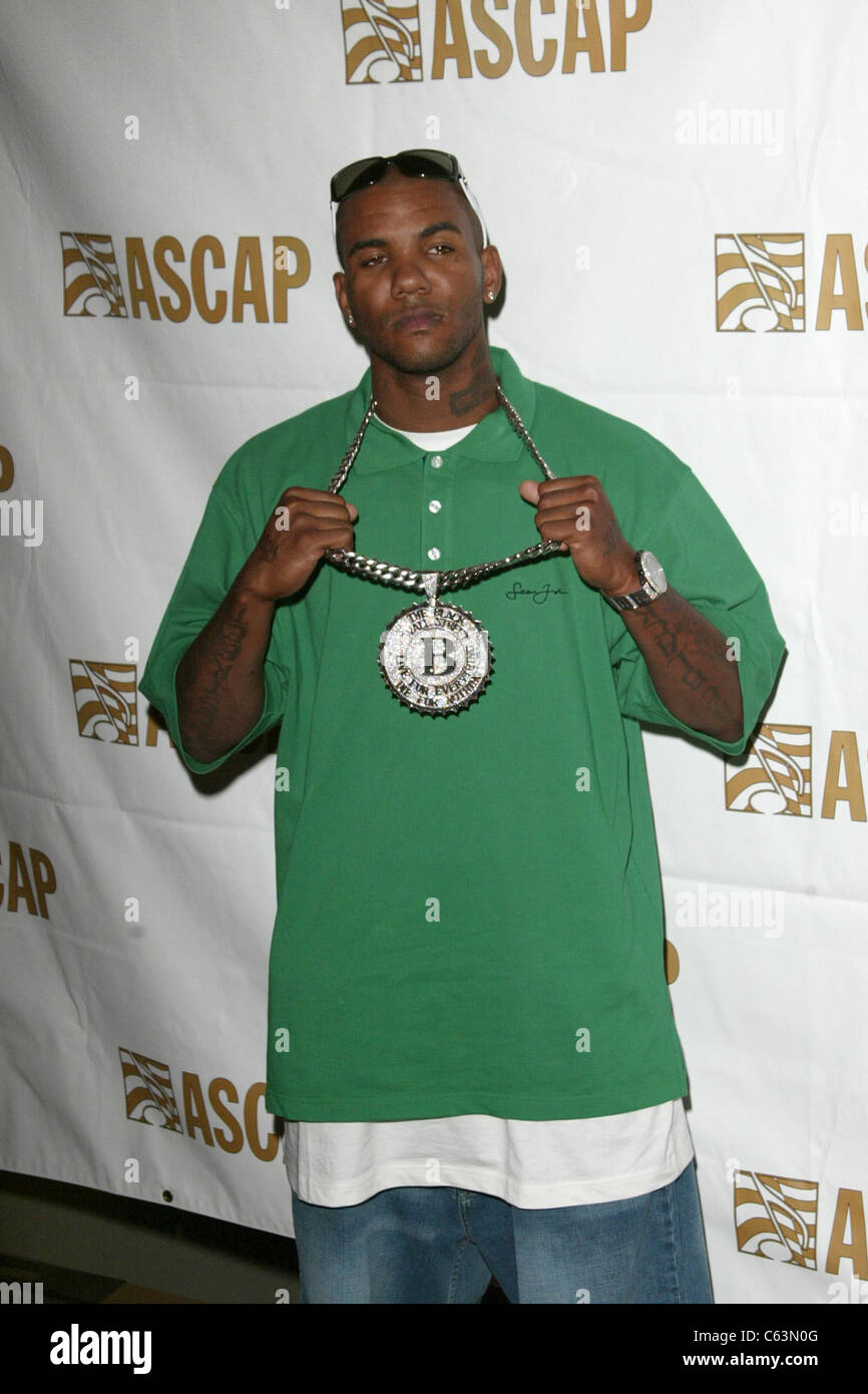 The Game at arrivals for ASCAP Rhythm and Soul Music Awards, The Beverly Hilton Hotel, Los Angeles, CA, June 27, 2005. Photo by: Jeremy Montemagni/Everett Collection Stock Photo
