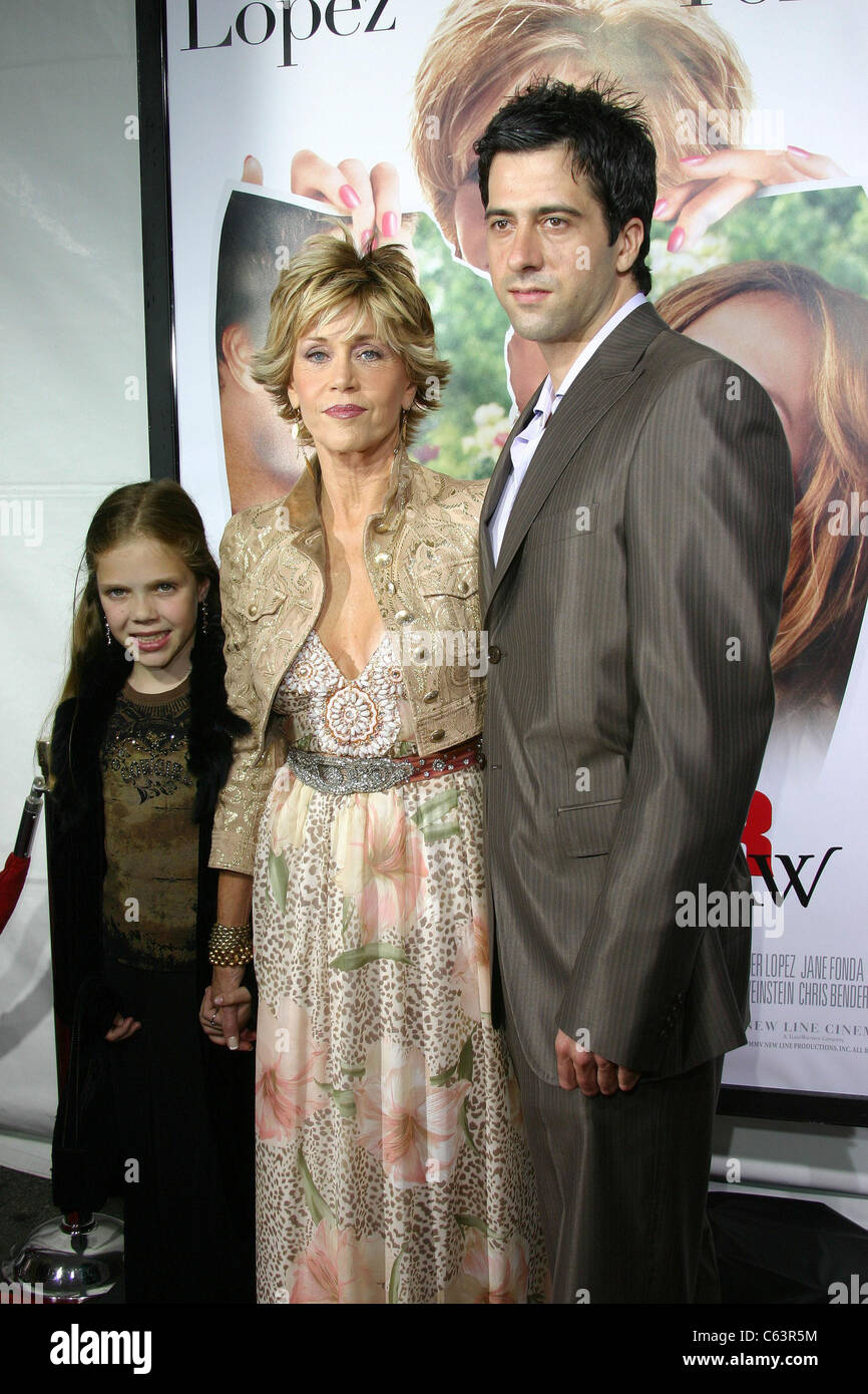 Jane Fonda, Troy Garity at arrivals for MONSTER-IN-LAW Los Angeles Premiere, Mann's National Theatre in Westwood, Los Angeles, CA, Friday, April 29, 2005. Photo by: Effie Naddel/Everett Collection Stock Photo