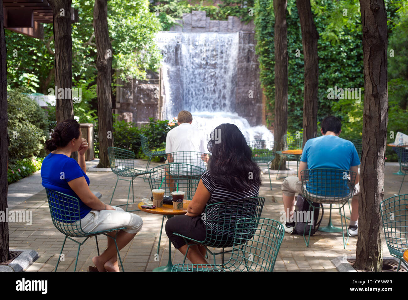 Greenacre Park, a vest pocket park on East 51 St. in Midtown in New York on Wednesday, August 10