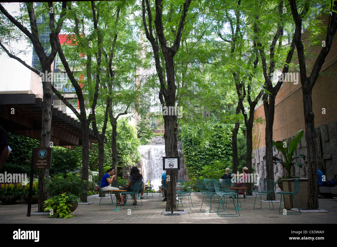 Greenacre Park, a vest pocket park on East 51 St. in Midtown in New