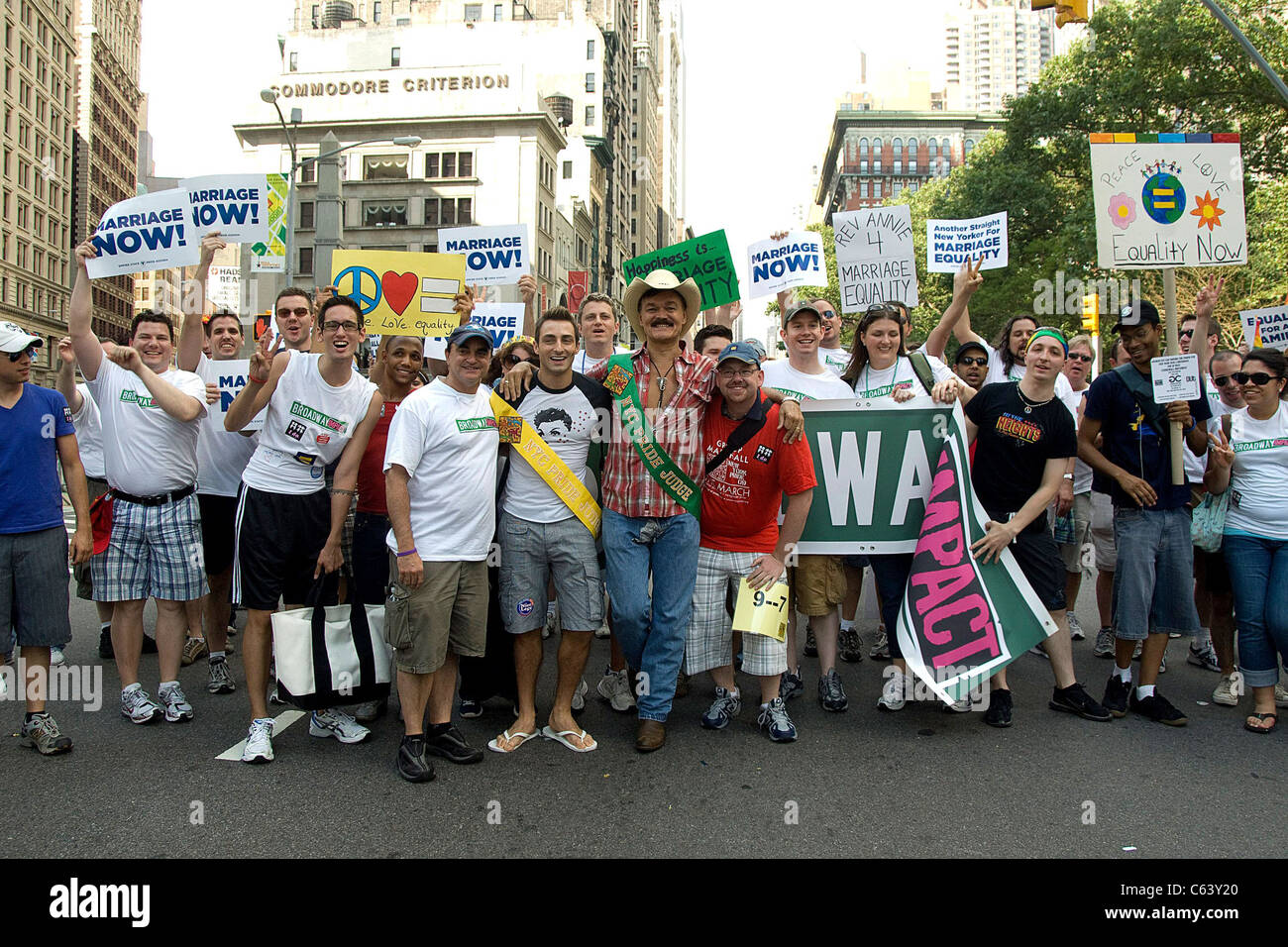 Randy Jones of the Village People at 2009 New York City Gay Pride Parade, New York, NY June 28, 2009. Photo By: Lee/Everett Collection Stock Photo