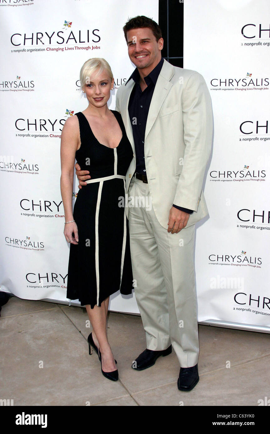 Jaime Bergman David Boreanaz At Arrivals For Chrysalis Fourth Stock Photo Alamy