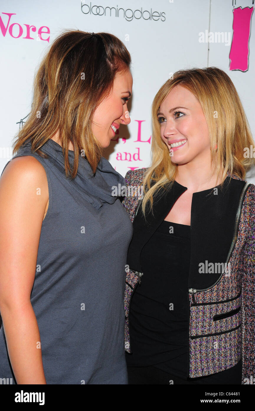Haylie Duff, Hilary Duff at the after-party for LOVE, LOSS, AND WHAT I WORE Welcomes New Cast Members, 44 & X Restaurant, New York, NY July 1, 2010. Photo By: Gregorio T. Binuya/Everett Collection Stock Photo