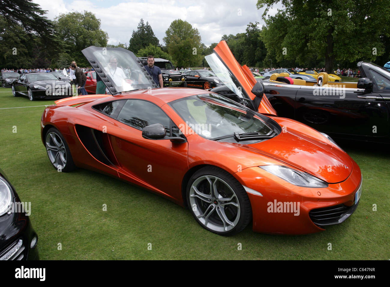 McClaren MP4 on show at Wilton Classic and Sportscar event in Wilton, Wiltshire, England 2011 Stock Photo