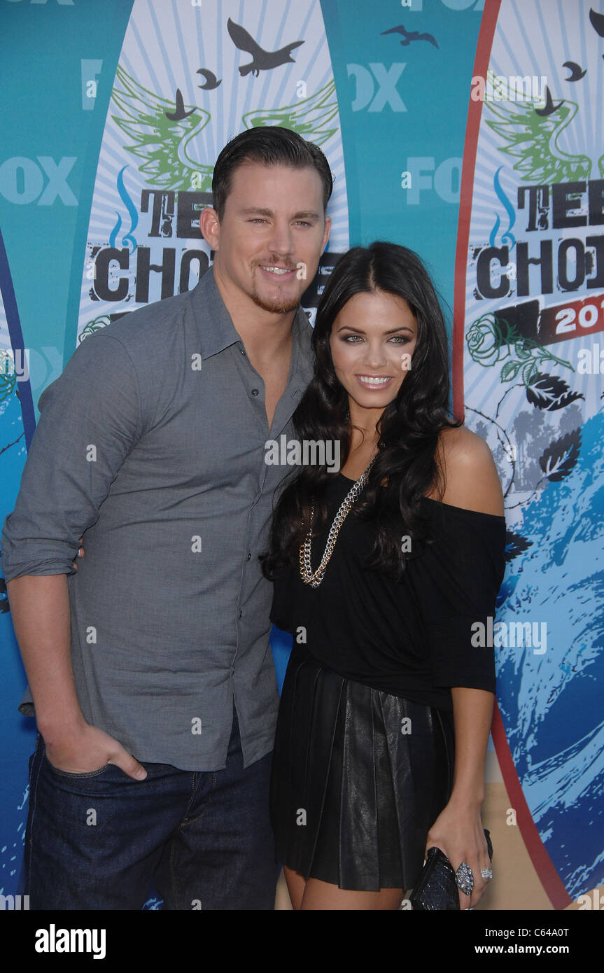 Channing Tatum, Jenna Dewan at arrivals for Teen Choice Awards 2010 - ARRIVALS, Gibson Amphitheatre, Los Angeles, CA August 8, 2010. Photo By: Michael Germana/Everett Collection Stock Photo