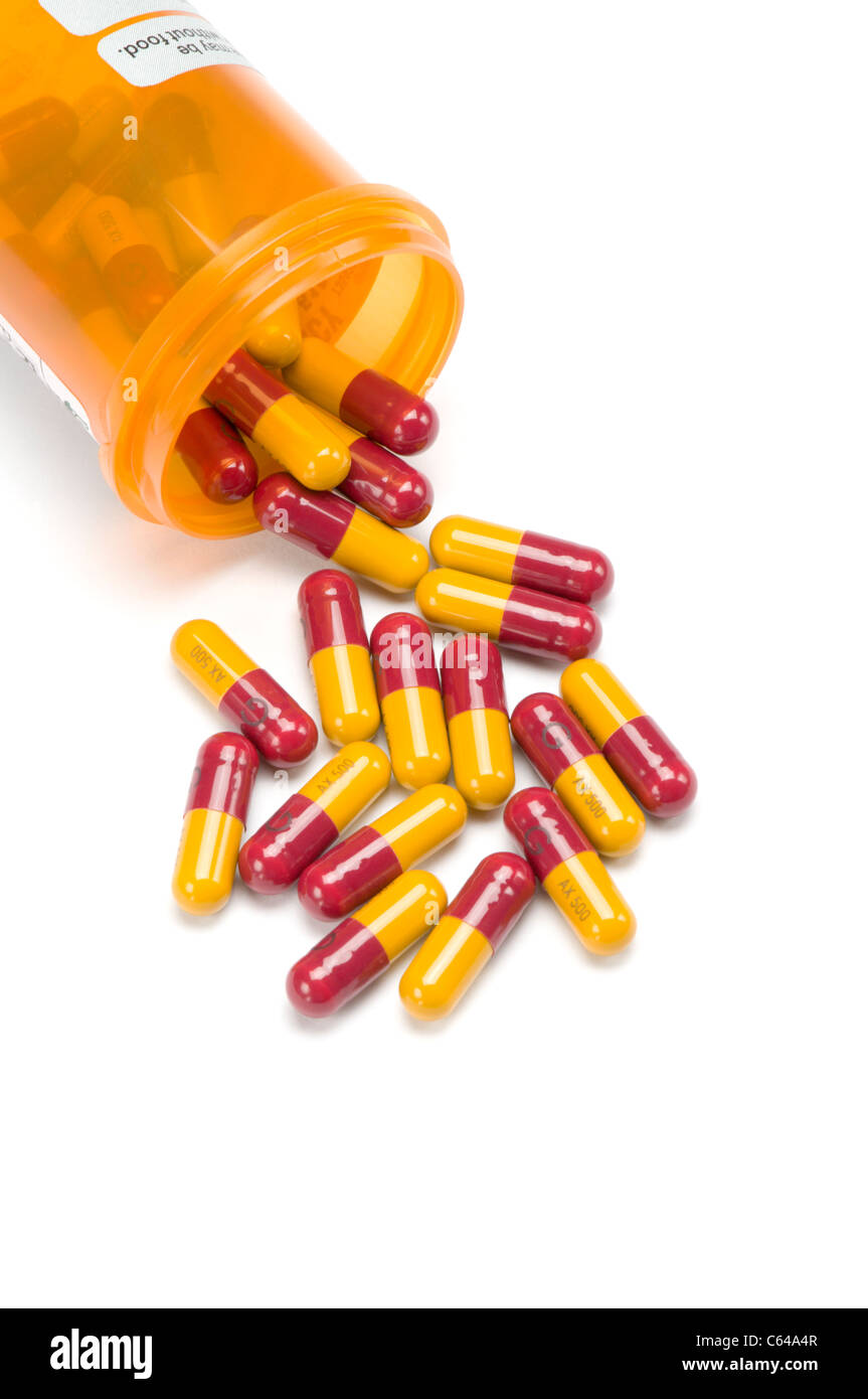 Prescription Drug capsules Stock Photo