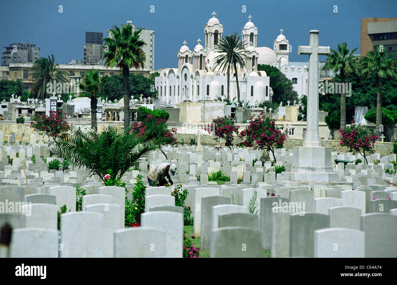 Chatby Cemetery, Alexandria,Egypt. Maintained by the Commonwealth War