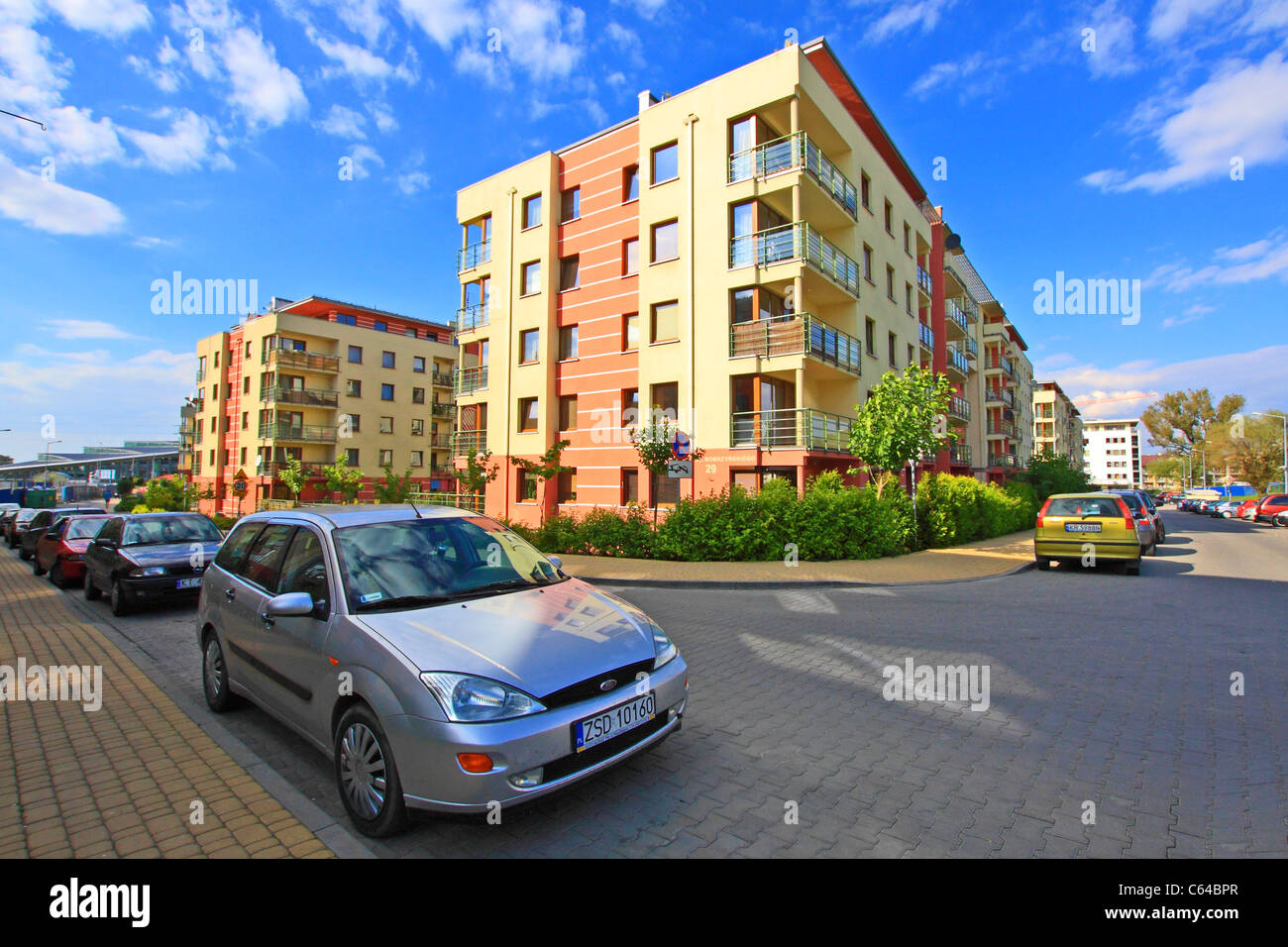 New housing estate in Krakow, Ruczaj, Poland Stock Photo Alamy