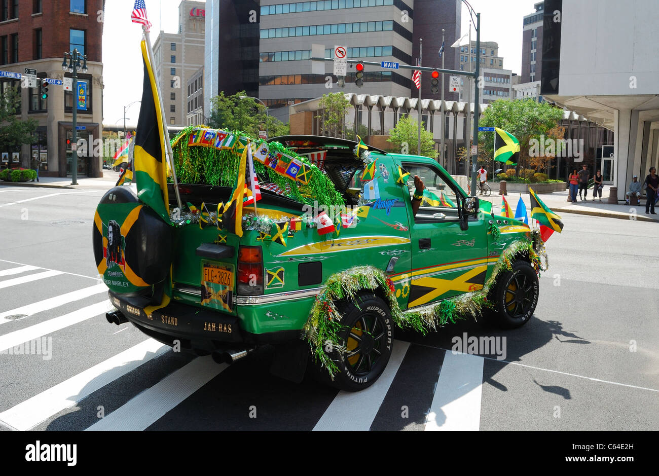 Jamaican vehicle in Carifest, a Caribbean festival in Rochester, NY US