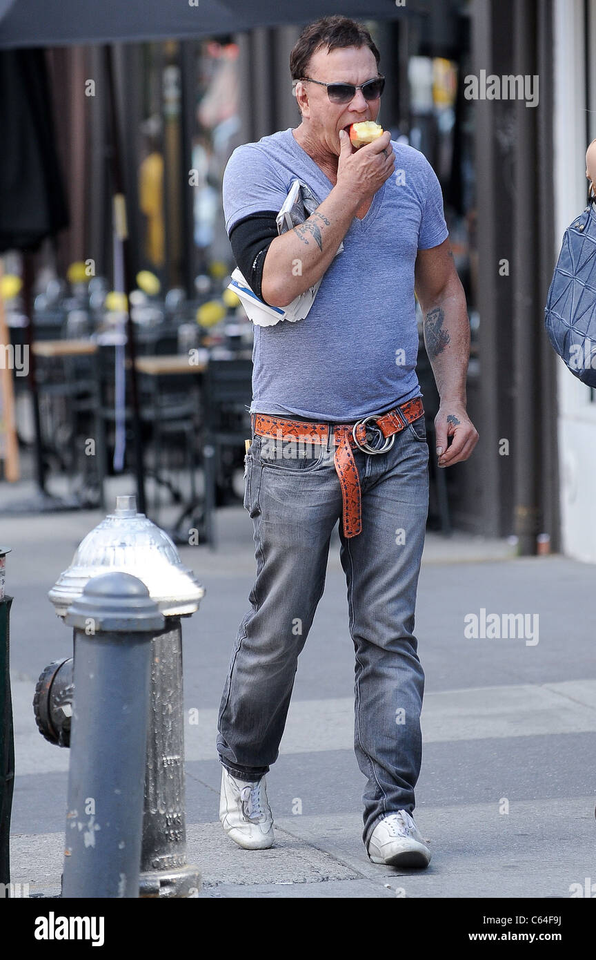 Mickey Rourke, walks in the West Village out and about for CELEBRITY ...