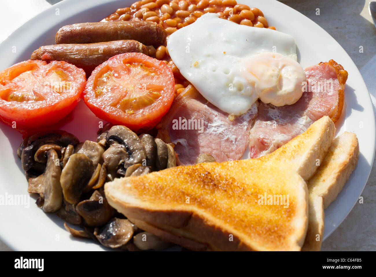 A full English breakfast Stock Photo