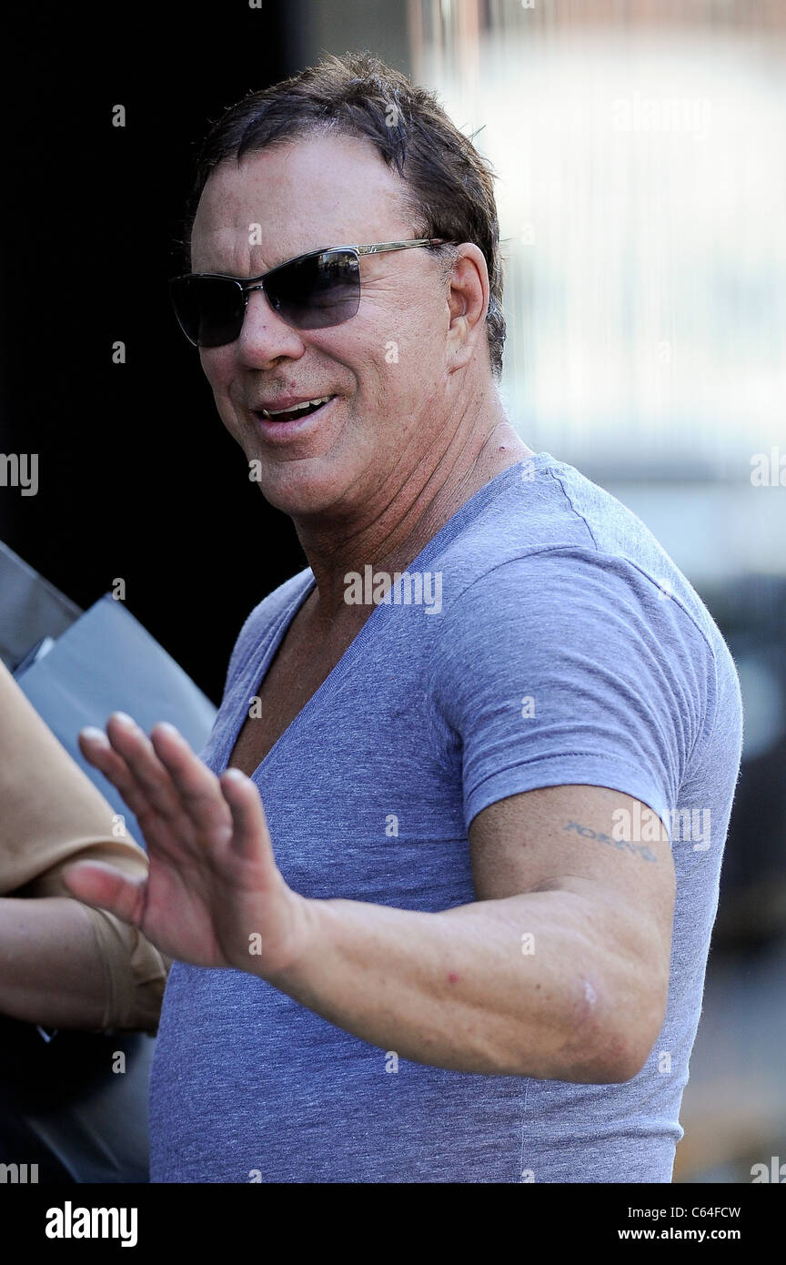 Mickey Rourke, walks in the Meatpacking District out and about for ...