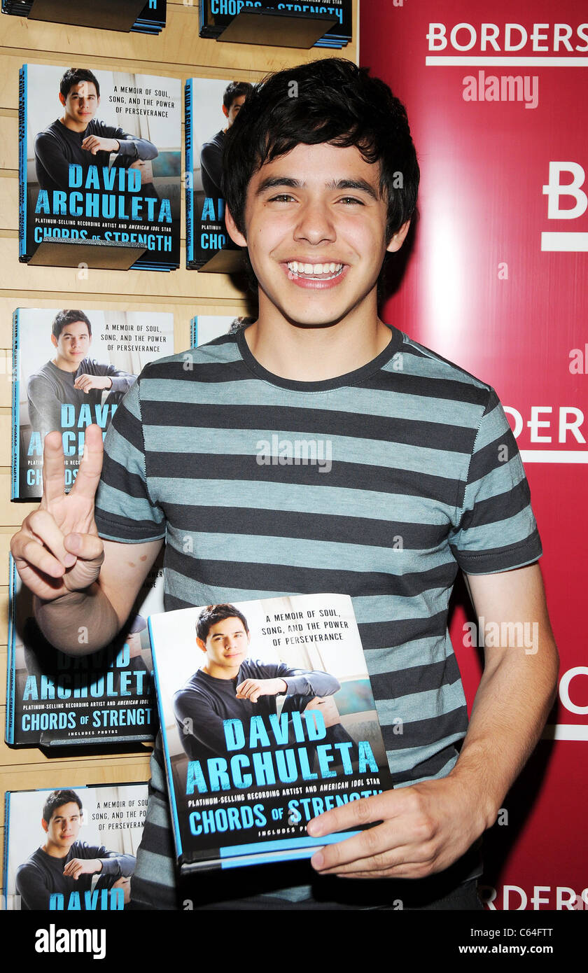 David Archuleta at in-store appearance for David Archuleta Signs Copies Of Chords Of Strength, Borders Book Store at Columbus Circle, New York, NY June 2, 2010. Photo By: Desiree Navarro/Everett Collection Stock Photo
