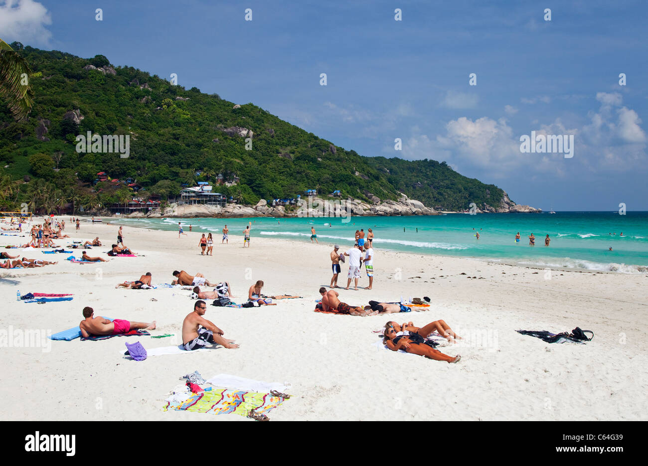 Hat Rin Nok Beach, Ko Pha-Ngan, Thailand, home of the famous Full Moon Party Stock Photo