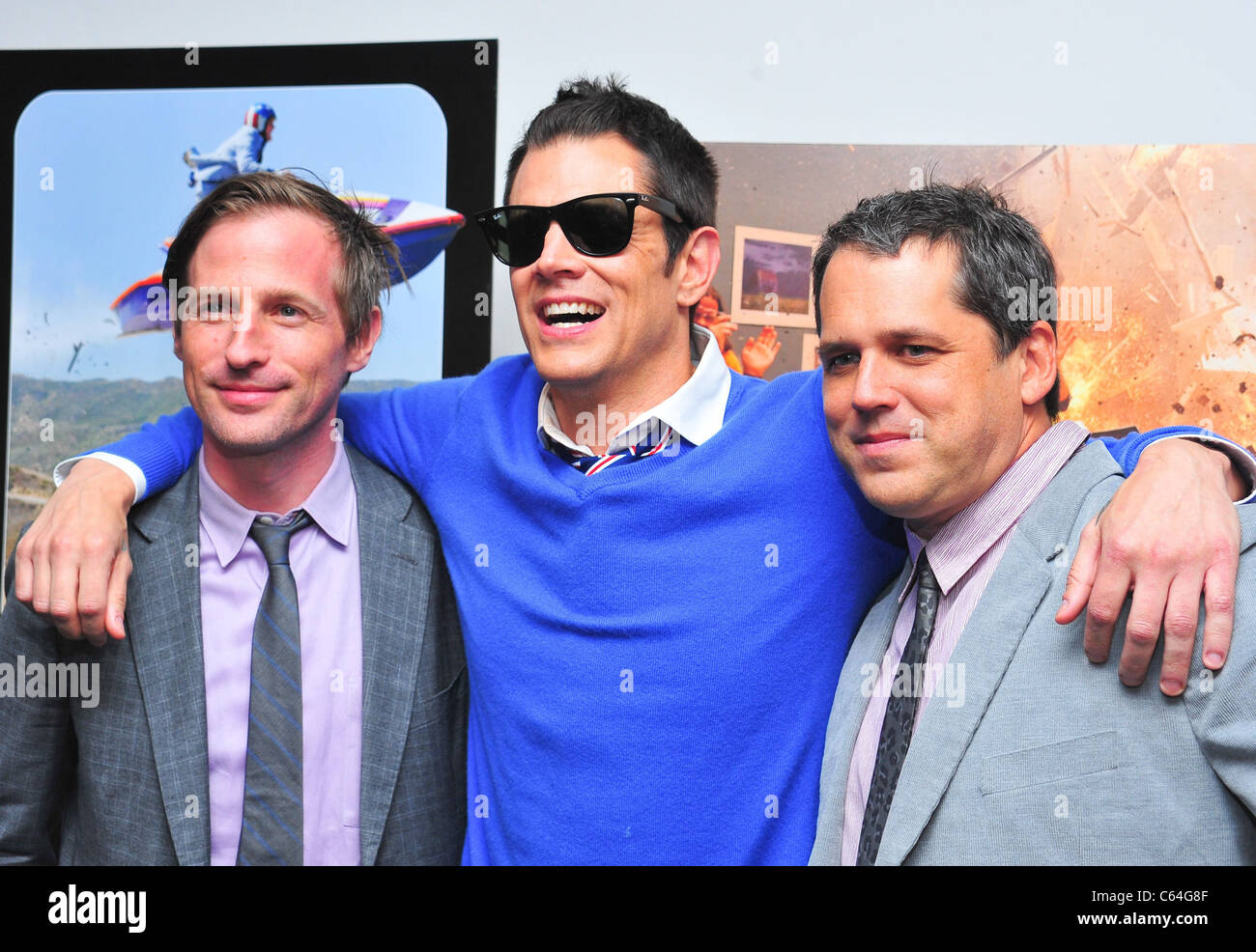 Spike Jonze, Johnny Knoxville, Jeff Tremaine at arrivals for JACKASS 3D  World Premiere, MoMA Museum of Modern Art, New York, NY Stock Photo - Alamy