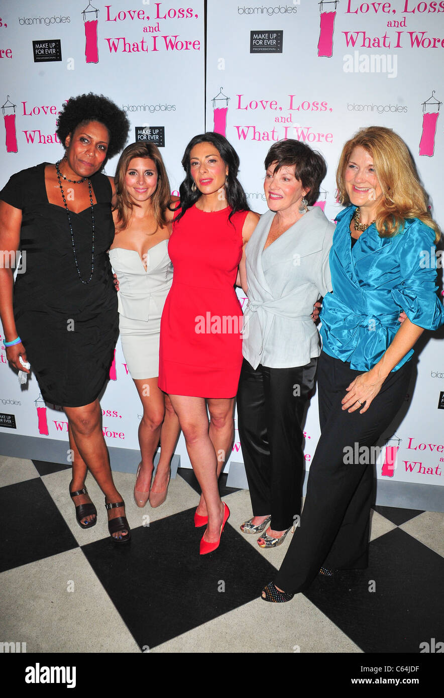 Nancy Giles, Jamie-Lynn Sigler, Stacy London, Helen Carey, Victoria Clark at arrivals for LOVE, LOSS, AND WHAT I WORE Cast Party, 44 1/2 Restaurant, New York, NY September 2, 2010. Photo By: Gregorio T. Binuya/Everett Collection Stock Photo