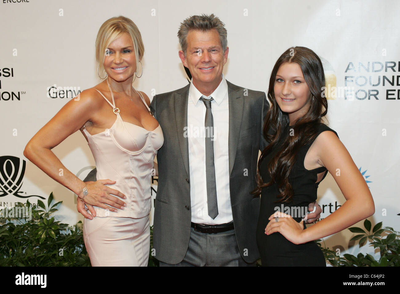 Yolanda Hadid, David Foster, Bella Hadid in attendance for Andre Agassi Foundation for Education's 15th Grand Slam for Children Stock Photo