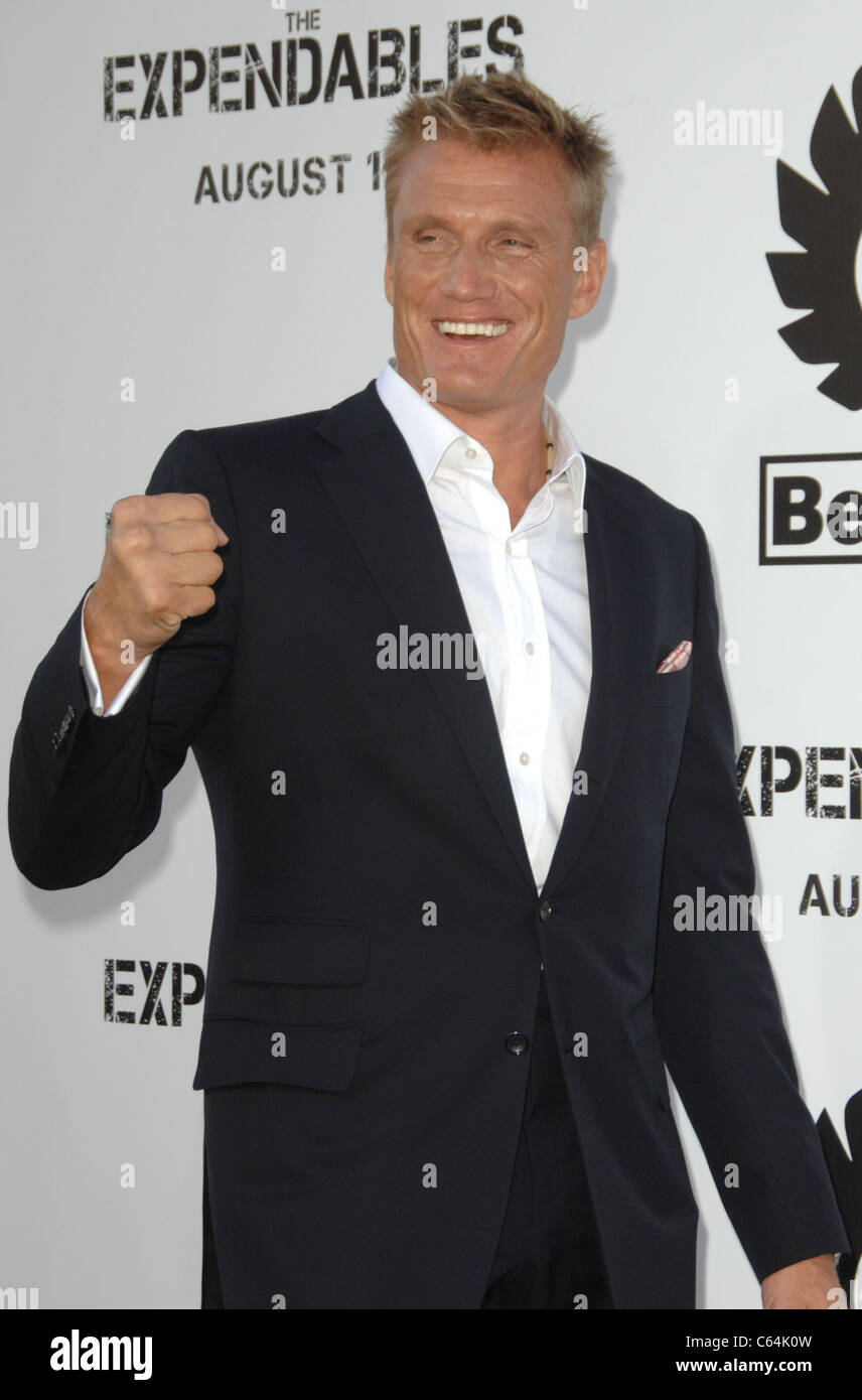 Dolph Lundgren at arrivals for THE EXPENDABLES Premiere, Grauman's Chinese Theatre, Los Angeles, CA August 3, 2010. Photo By: Dee Cercone/Everett Collection Stock Photo