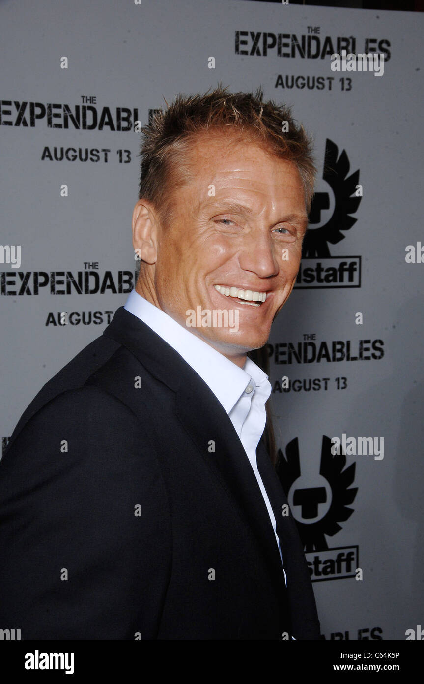 Dolph Lundgren at arrivals for THE EXPENDABLES Premiere, Grauman's Chinese Theatre, Los Angeles, CA August 3, 2010. Photo By: Michael Germana/Everett Collection Stock Photo