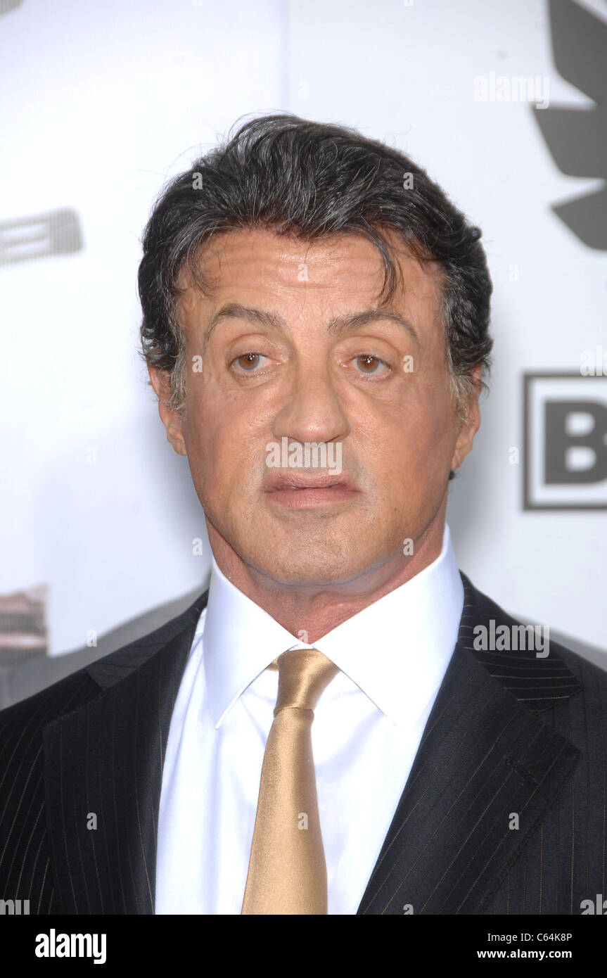 Sylvester Stallone at arrivals for THE EXPENDABLES Premiere, Grauman's Chinese Theatre, Los Angeles, CA August 3, 2010. Photo By: Michael Germana/Everett Collection Stock Photo