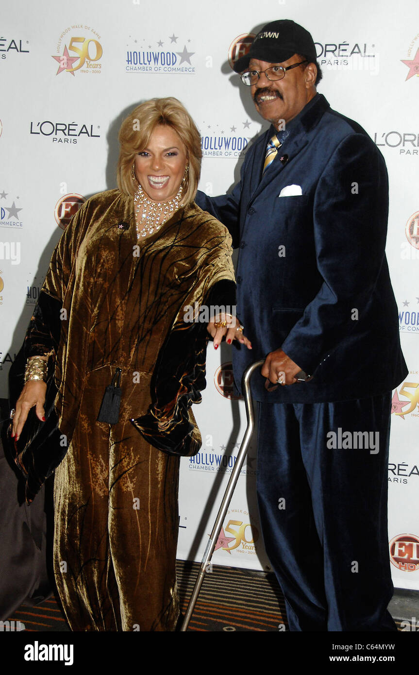 Claudette Robinson, Bobby Rogers in attendance for Hollywood Walk of Fame 50th Celebration, Hollywood & Highland Grand Ballroom, Los Angeles, CA November 3, 2010. Photo By: Michael Germana/Everett Collection Stock Photo