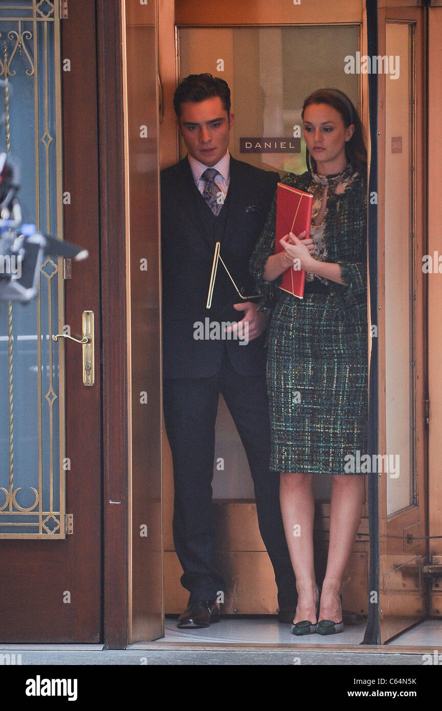 ed-westwick-leighton-meester-film-a-scene-at-the-gossip-girl-film