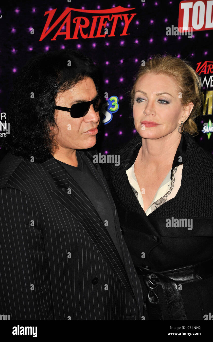 Gene Simmons, Shannon Tweed in attendance for Variety's 1st Annual Power of Comedy Event, Club Nokia, Los Angeles, CA December 4, 2010. Photo By: Robert Kenney/Everett Collection Stock Photo