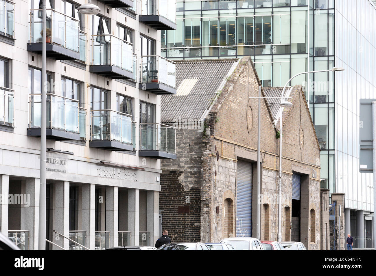 Old and new buildings Dublin Ireland Stock Photo