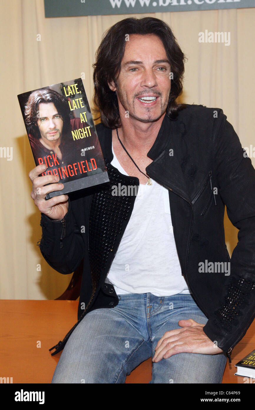 Richard Springall Rick Springfield at in-store appearance for LATE, LATE AT NIGHT Memoir ...