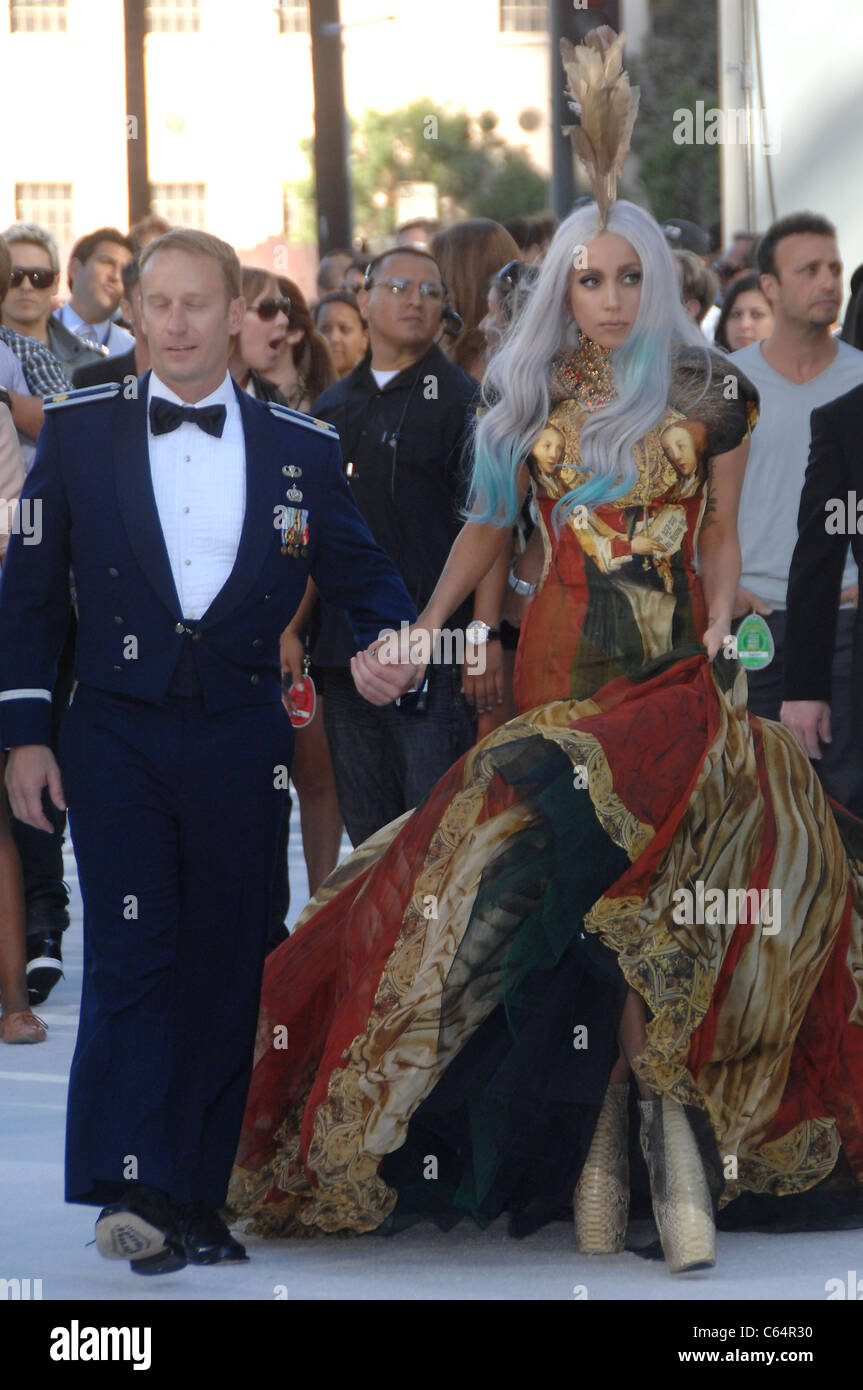 Lady Gaga (wearing an Alexander McQueen gown and shoes) at arrivals Stock  Photo - Alamy