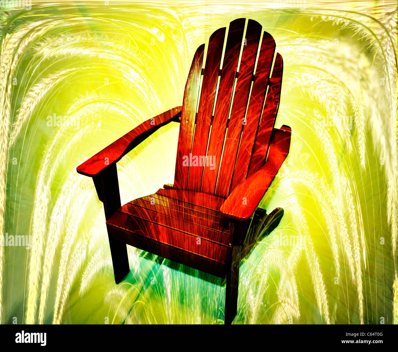 A Adirondack chair shot on a white background. Some Photoshop work Stock  Photo - Alamy