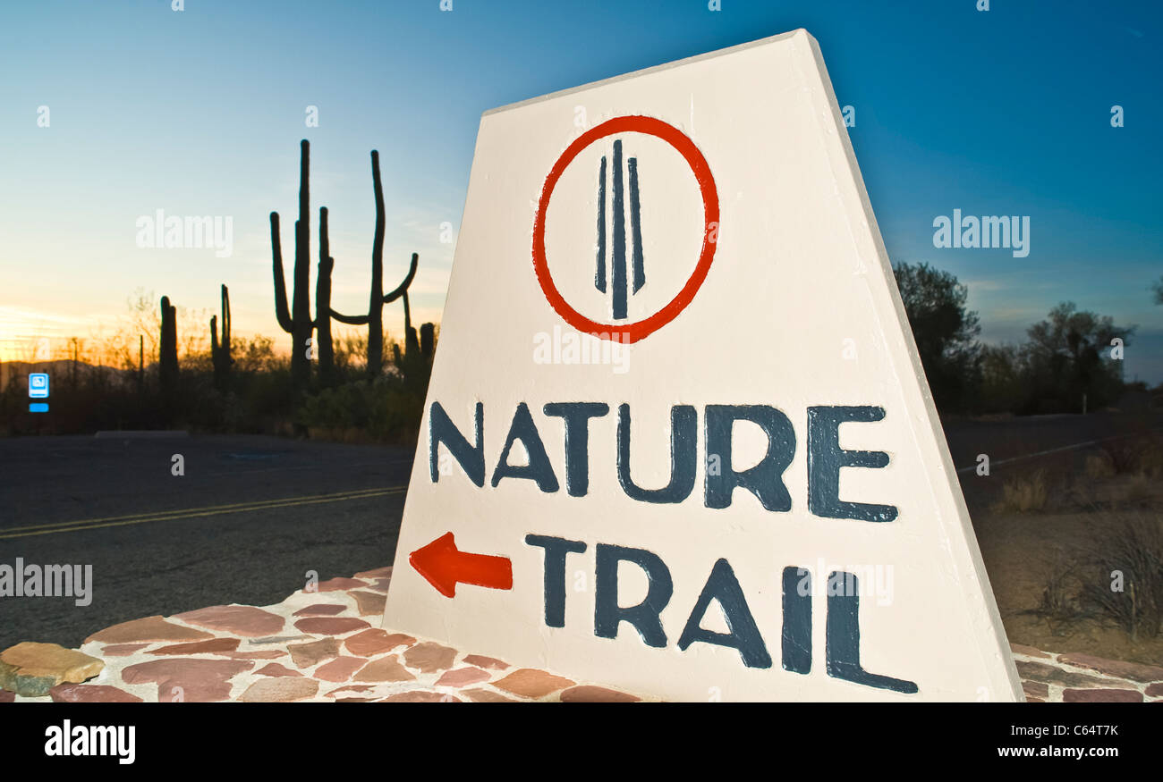 Nature Trail sign. Stock Photo