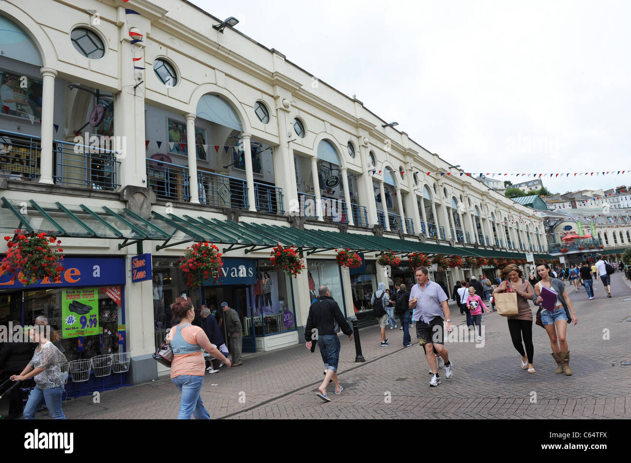 Torquay town centre in Devon Uk Stock Photo Alamy
