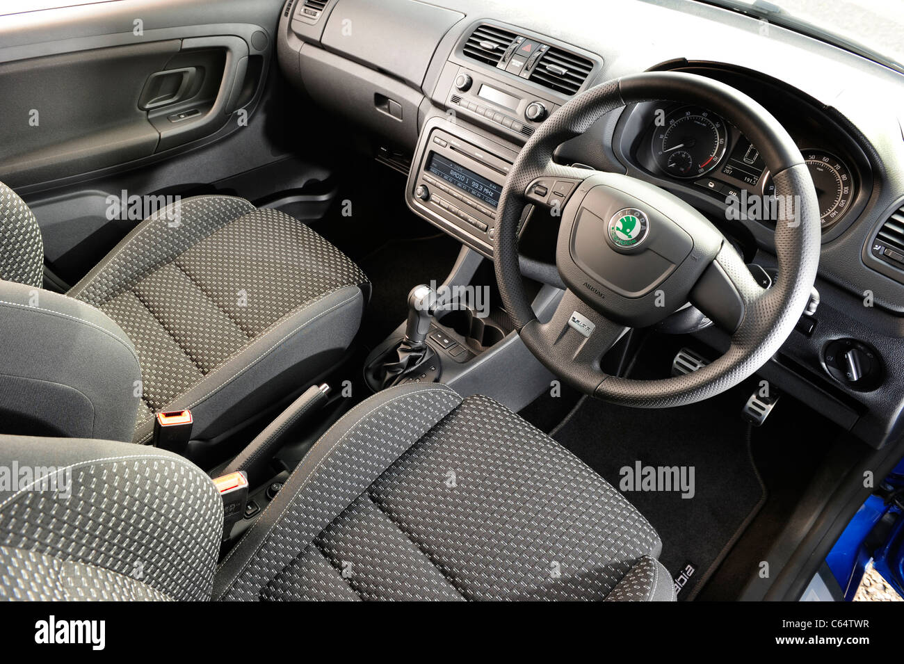2010 current Skoda Fabia VRS part of a full set of statics, moving and  details Stock Photo - Alamy