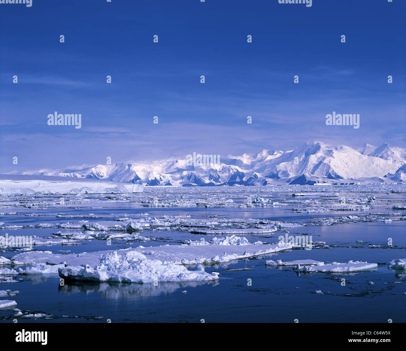 Trans-Antarctic Mountains, Ross Sea, Antarctica Stock Photo