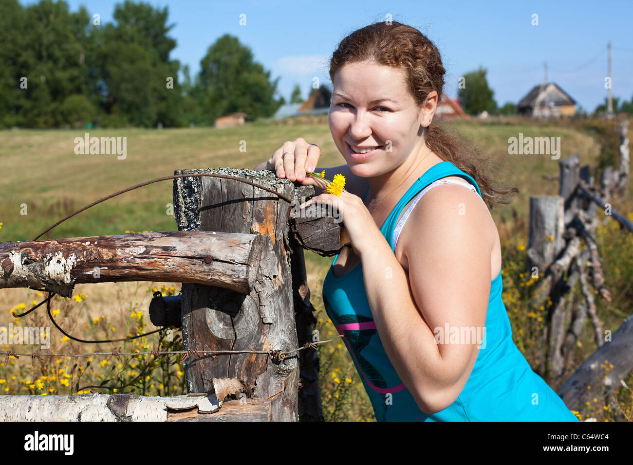 Rural russia village scene women hires stock photography and images