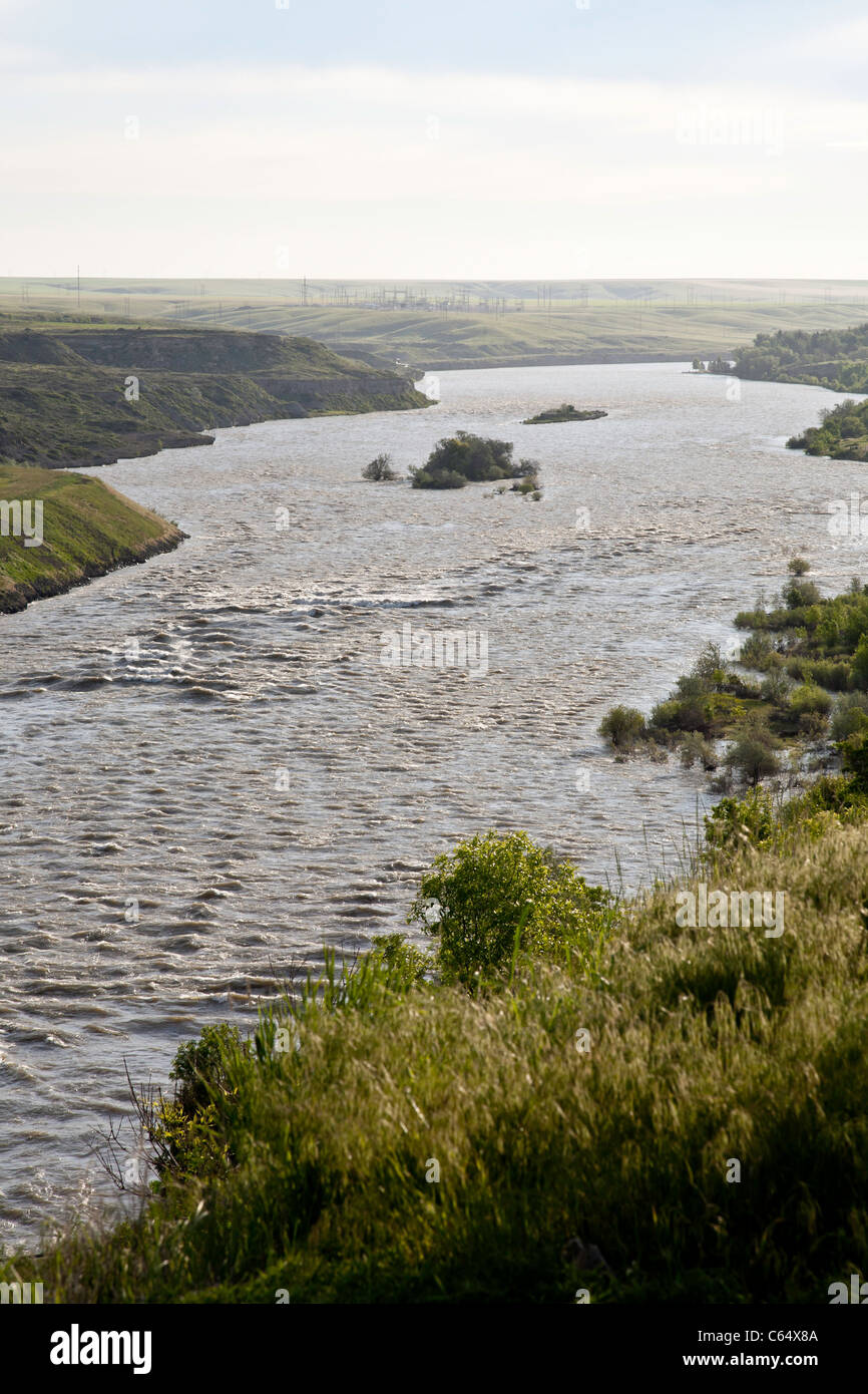White Water Spillway, Downstream, Black Eagle Falls and Dam, Great