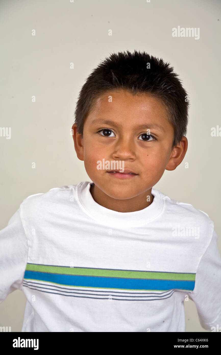 multi ethnic inter racial diversity racially diverse multicultural multi cultural interracial 6-7 year old Hispanic boy. MR ©Myrleen Pearson Stock Photo