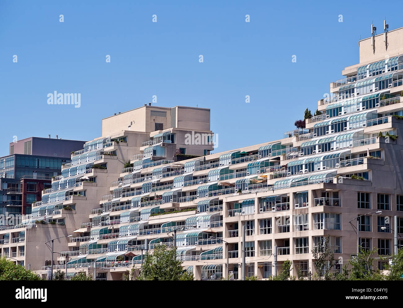 Modern residential condominium building in downtown Toronto Stock Photo