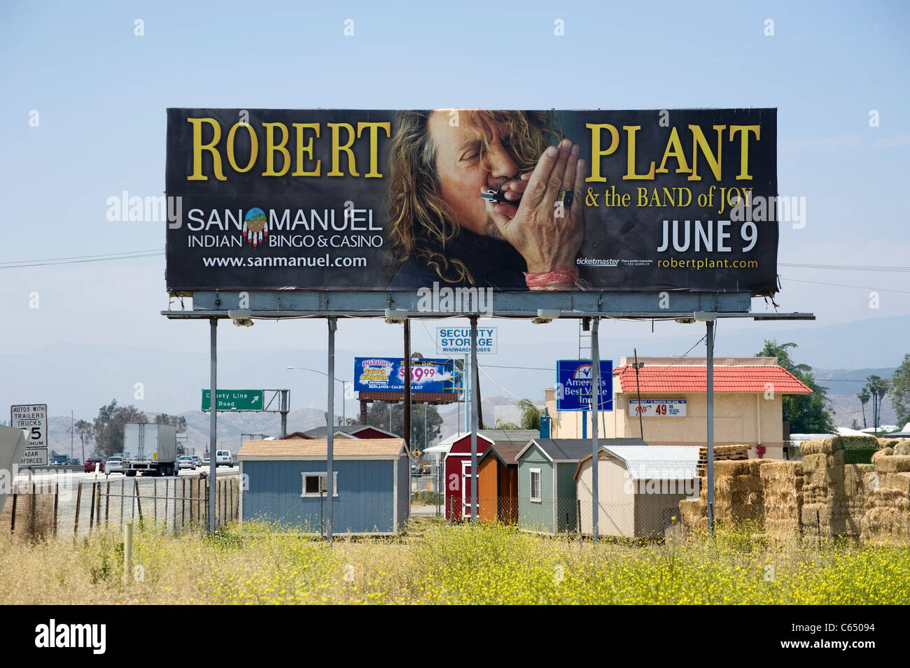 Billboard for Robert Plant of Led Zeppelin Stock Photo Alamy