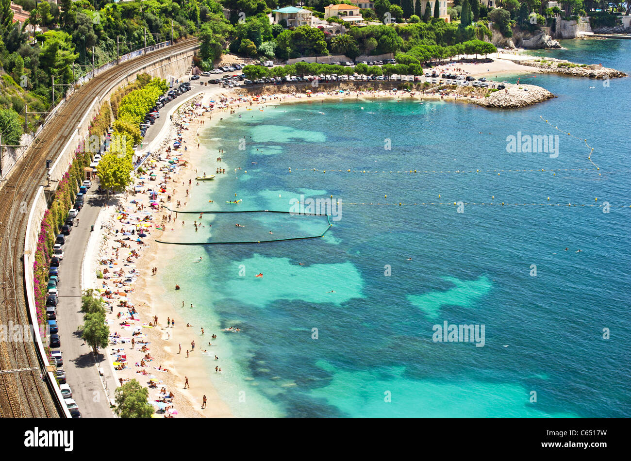 Scenic View On The Beautiful Beach Villefranche Sur Mer