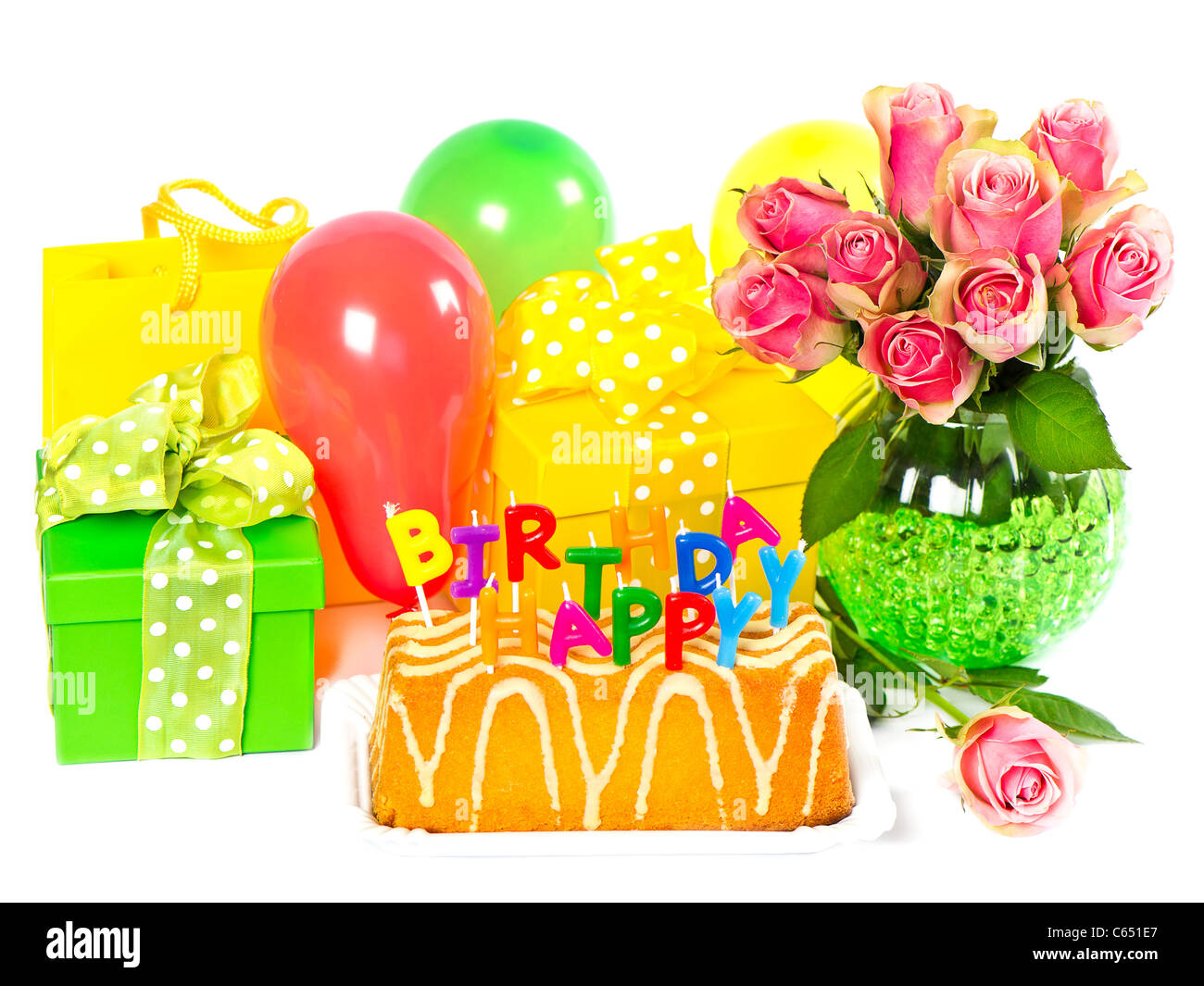 birthday decoration. card concept Stock Photo
