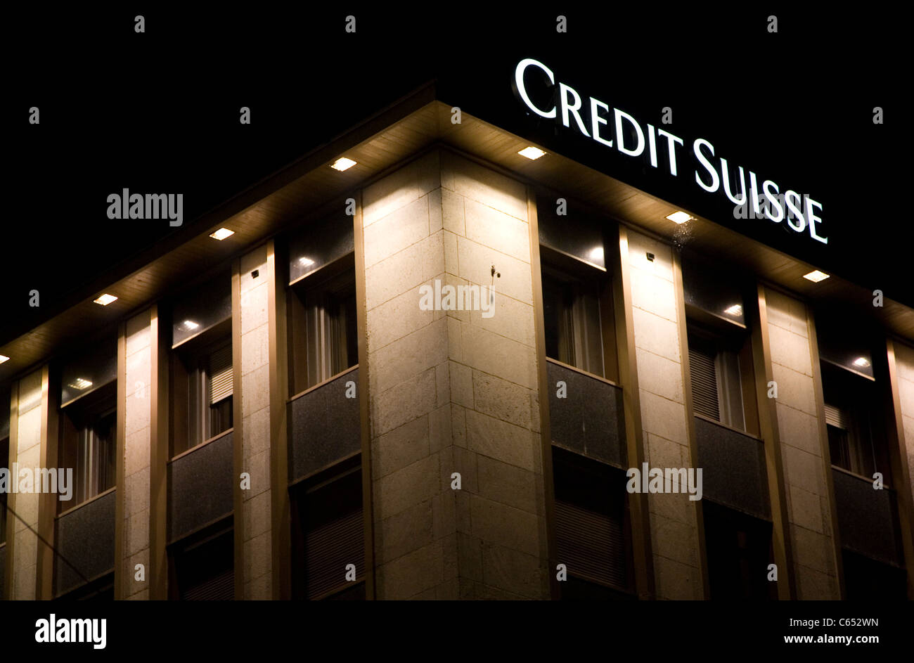 Credit Suisse Building in Geneva Stock Photo