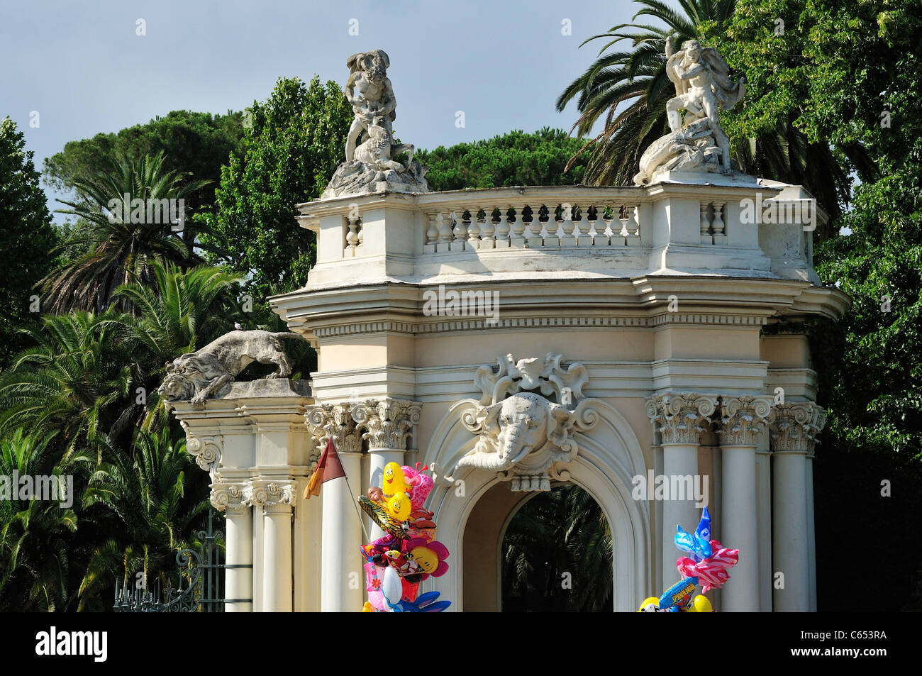 Rome. Italy. Entrance to the Bioparco Zoo in Villa