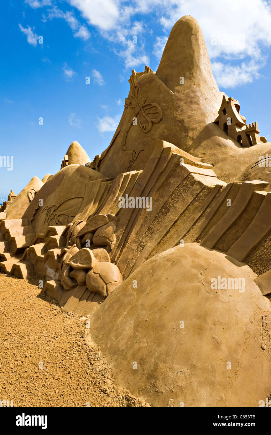 Castle Sand Sculpture Tourist Art Attraction Creepy Crawiles at