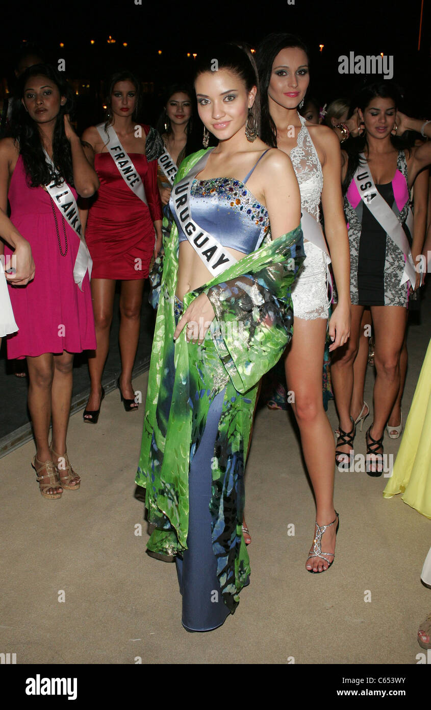 Stephany Ortega (Miss Uruguay) at arrivals for Miss Universe Welcome Event, Mandalay Bay Resort & Hotel, Las Vegas, NV August 13, 2010. Photo By: James Atoa/Everett Collection Stock Photo