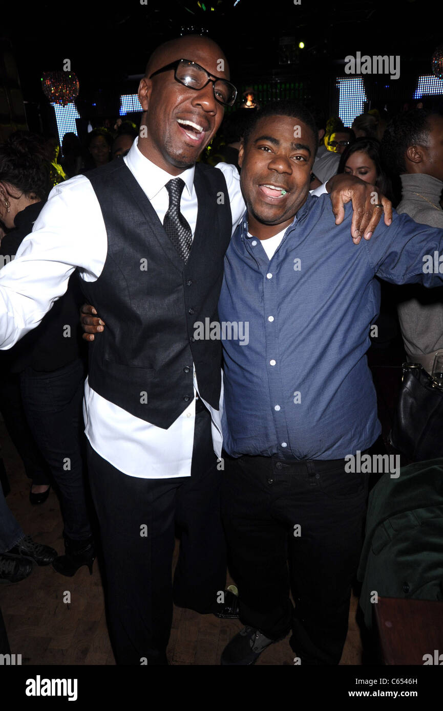 JB Smoove, Tracy Morgan in attendance for Running Russell Simmons Series Premiere Hosted by Oxygen, LAVO, New York, NY October 19, 2010. Photo By: Rob Rich/Everett Collection Stock Photo