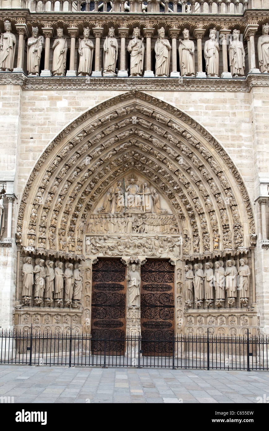 France. Paris. NotreDame doors Stock Photo Alamy